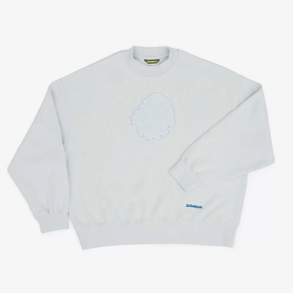 Felpa Oversize Cotone Organico | Ciniglia Blu Illusione>Satorisan Shop