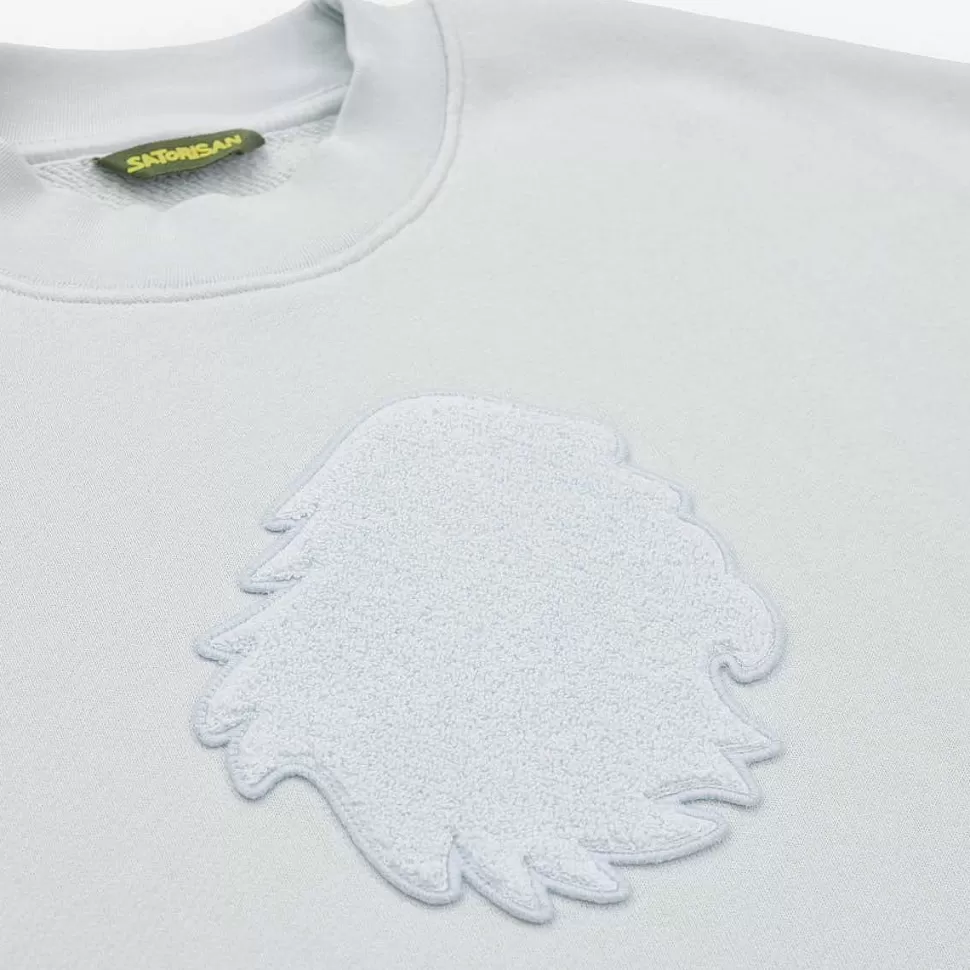 Felpa Oversize Cotone Organico | Ciniglia Blu Illusione>Satorisan Shop
