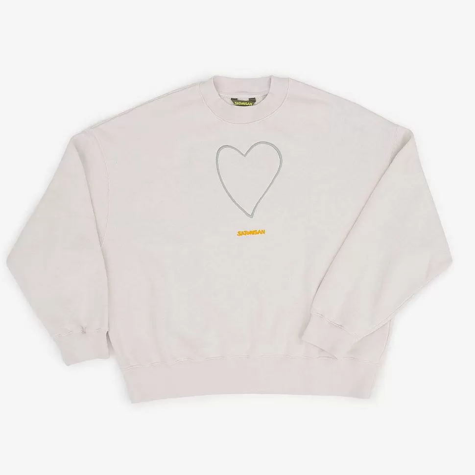 Felpa Oversize Cotone Organico | Origine Del Sale Grigio>Satorisan New