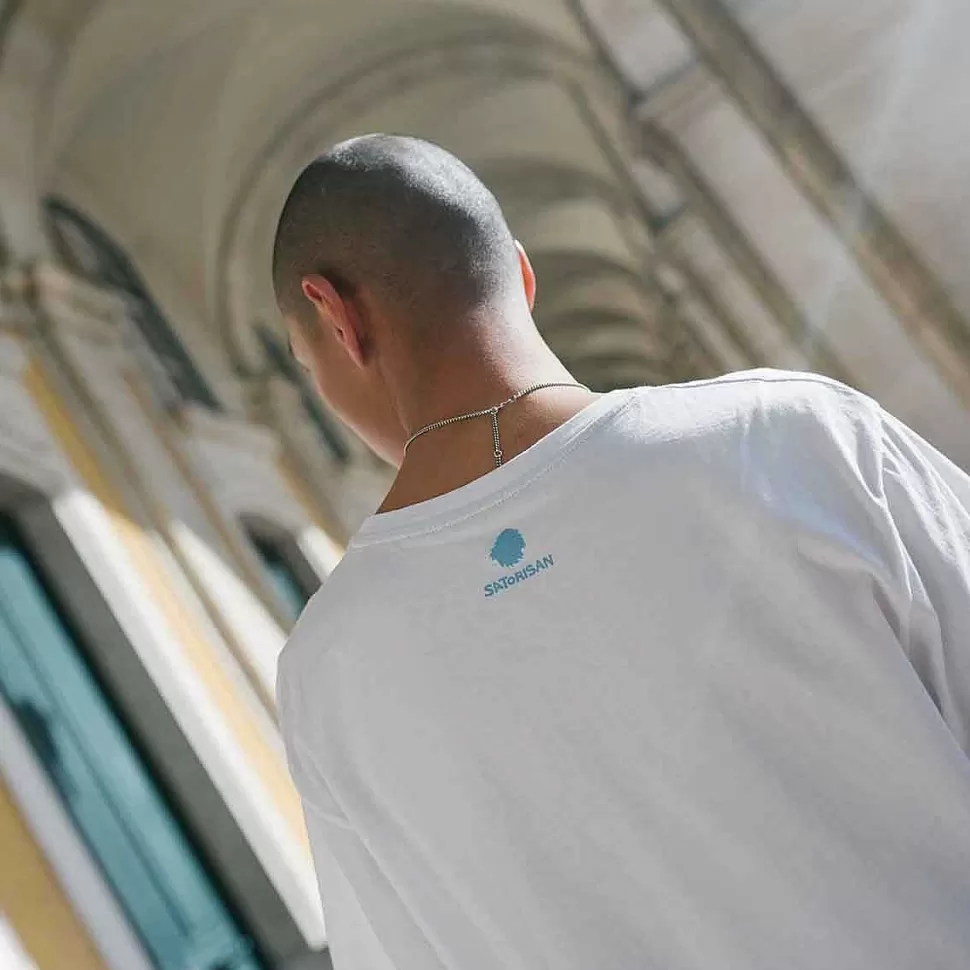 T-Shirt In Cotone Biologico Vestibilita Regolare | Bianco Segui Il Tuo Cuore>Satorisan Flash Sale