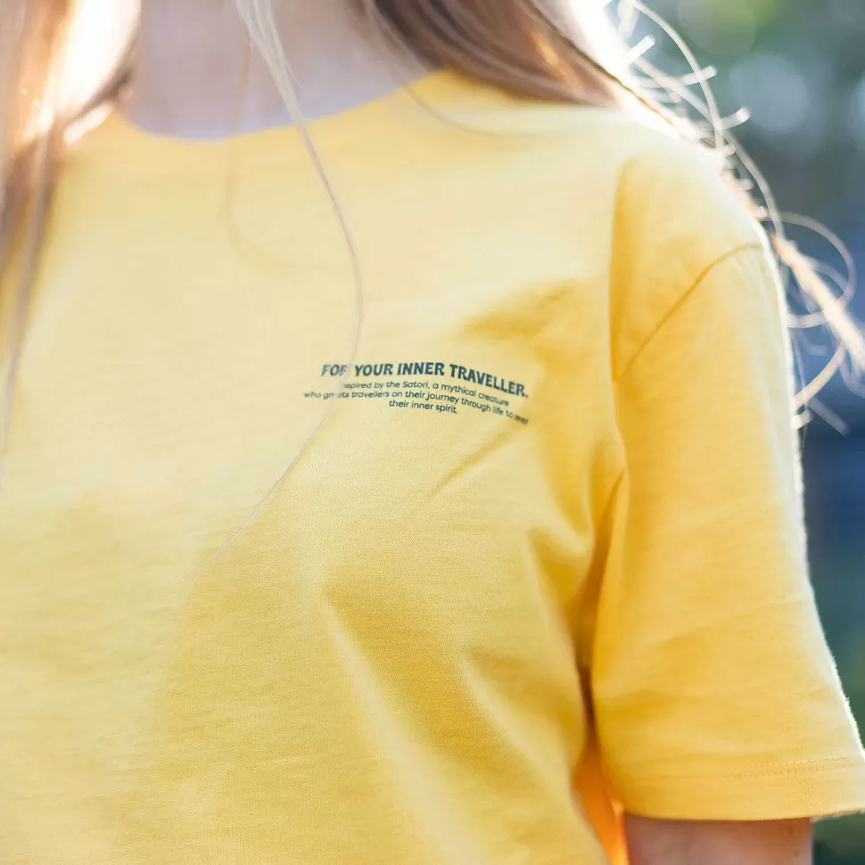 T-Shirt In Cotone Biologico Vestibilita Regolare | Giallo Primario 5 Elementi>Satorisan New