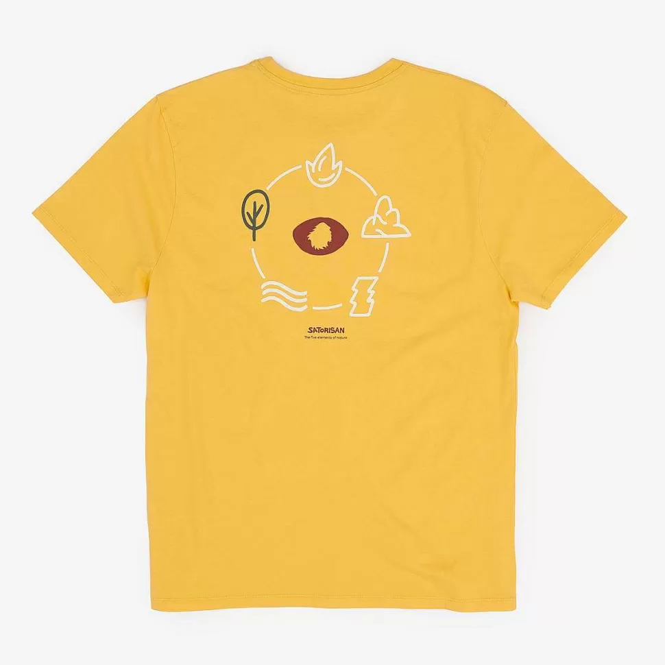 T-Shirt In Cotone Biologico Vestibilita Regolare | Giallo Primario 5 Elementi>Satorisan New