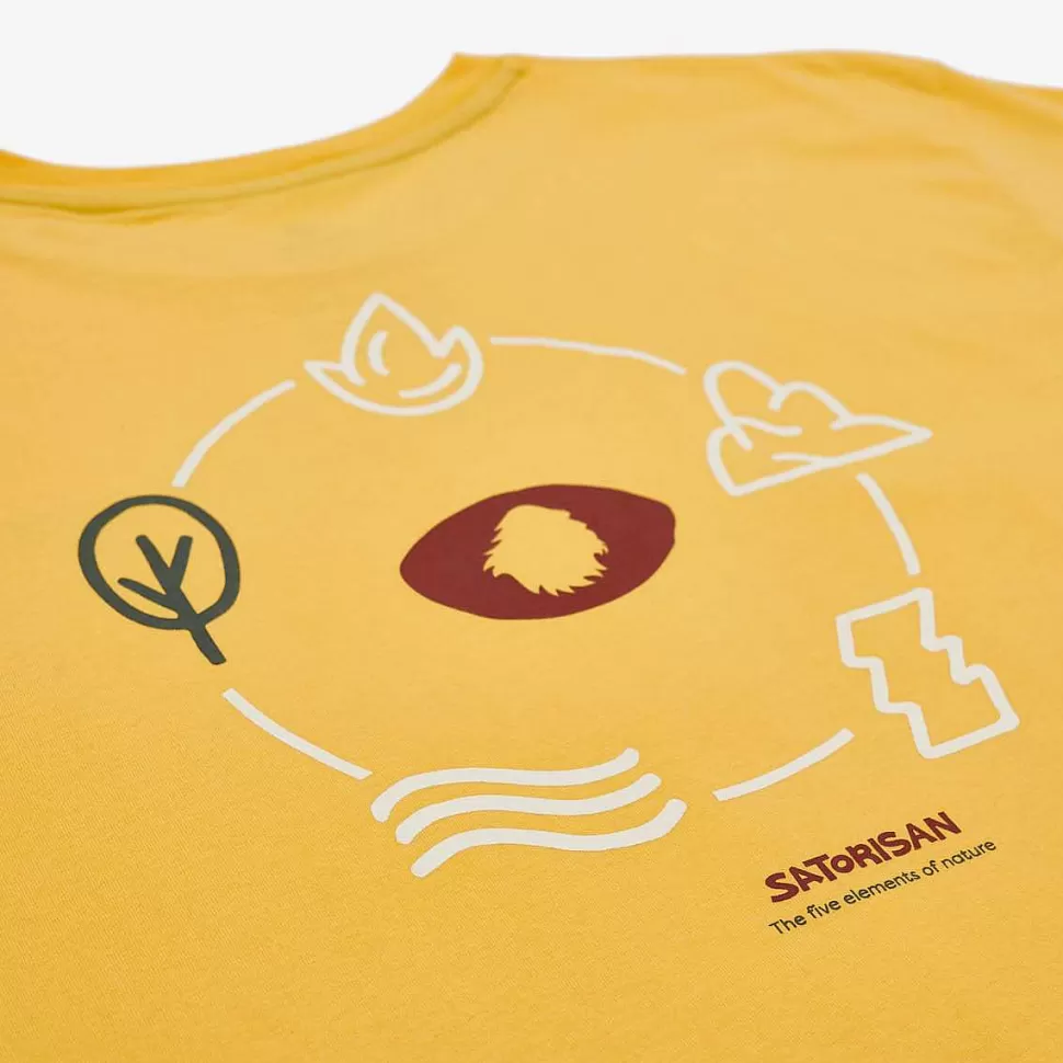 T-Shirt In Cotone Biologico Vestibilita Regolare | Giallo Primario 5 Elementi>Satorisan Best