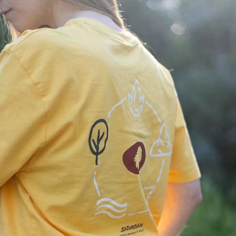 T-Shirt In Cotone Biologico Vestibilita Regolare | Giallo Primario 5 Elementi>Satorisan New
