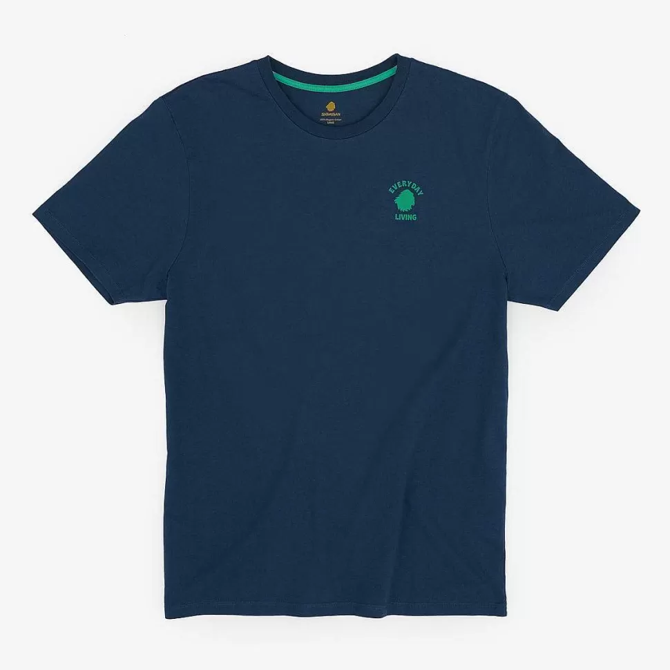T-Shirt In Cotone Biologico Vestibilita Regolare | Inchiostro Blu Vita Quotidiana>Satorisan Flash Sale