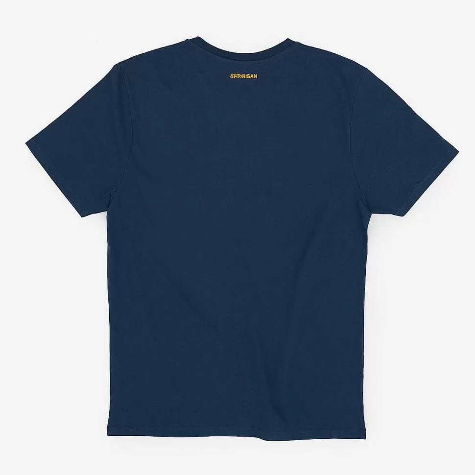 T-Shirt In Cotone Biologico Vestibilita Regolare | Inchiostro Blu Vita Quotidiana>Satorisan Flash Sale