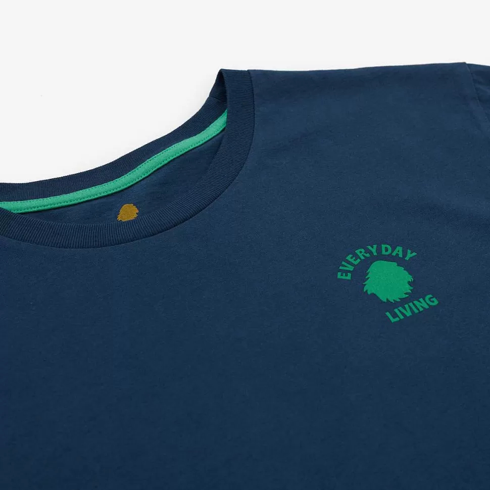 T-Shirt In Cotone Biologico Vestibilita Regolare | Inchiostro Blu Vita Quotidiana>Satorisan Flash Sale