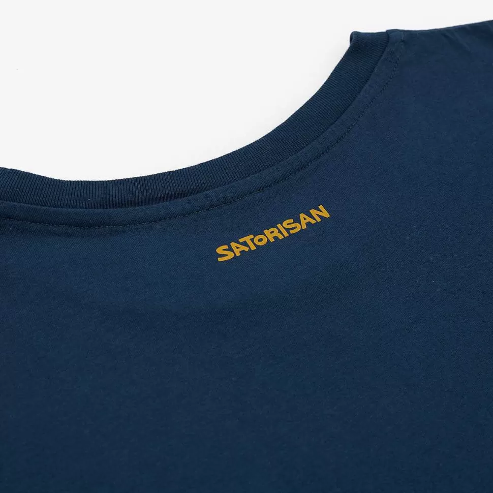 T-Shirt In Cotone Biologico Vestibilita Regolare | Inchiostro Blu Vita Quotidiana>Satorisan Flash Sale