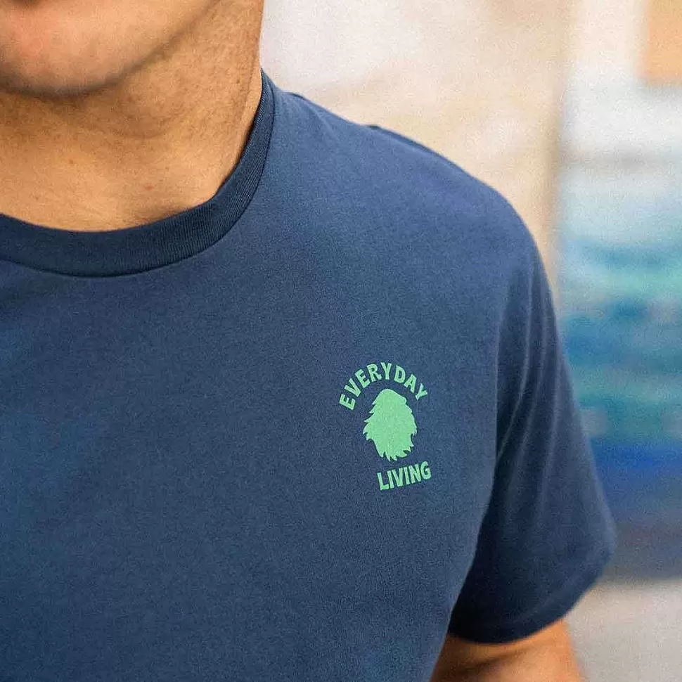 T-Shirt In Cotone Biologico Vestibilita Regolare | Inchiostro Blu Vita Quotidiana>Satorisan Flash Sale