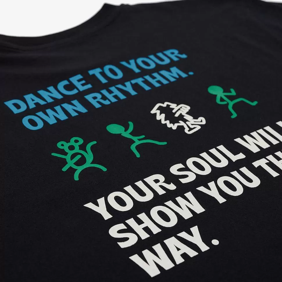T-Shirt In Cotone Biologico Vestibilita Regolare | Nero Balla Il Tuo Ritmo>Satorisan Clearance