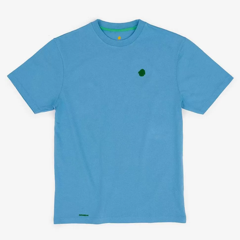 T-Shirt Oversize In Cotone Biologico | Lenitivo Occhio Satori Blu>Satorisan Online