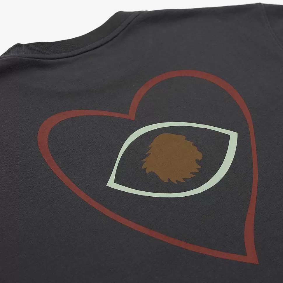 T-Shirt Oversize In Cotone Biologico | Occhio Del Cuore Di Carbone>Satorisan Discount
