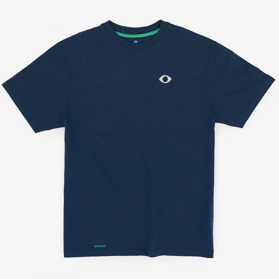 T-Shirt Oversize In Cotone Biologico | Origine Dell'Inchiostro Blu>Satorisan Sale