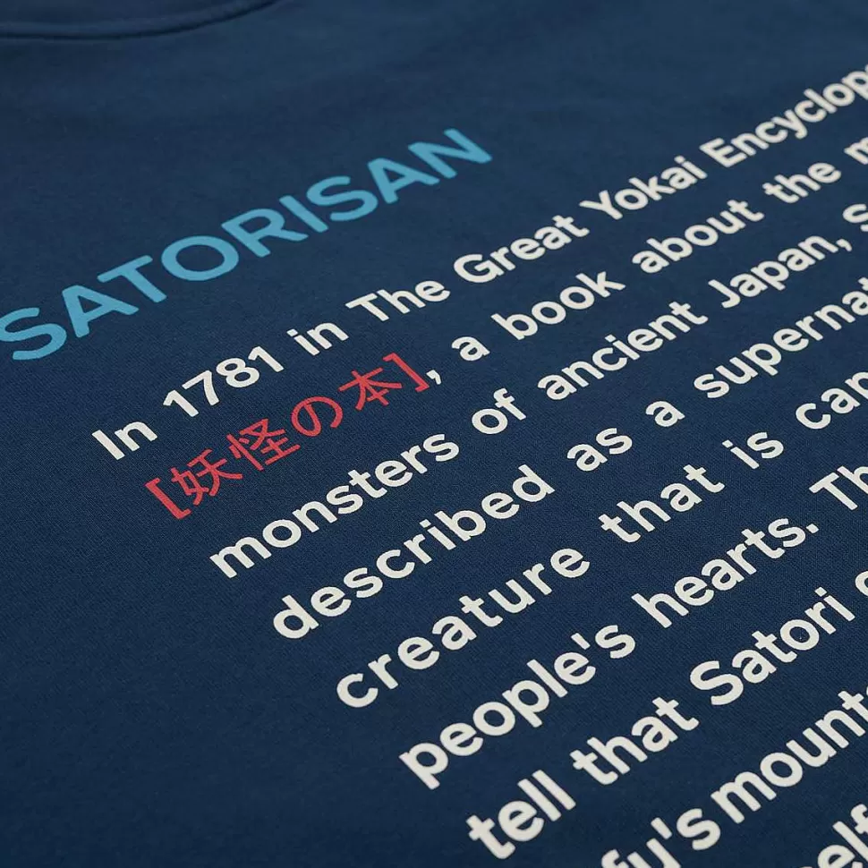 T-Shirt Oversize In Cotone Biologico | Origine Dell'Inchiostro Blu>Satorisan Hot